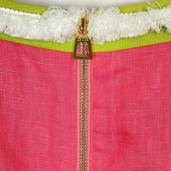 Sail To Sable Pink Linen Fringe Dress - Picture 8 of 9